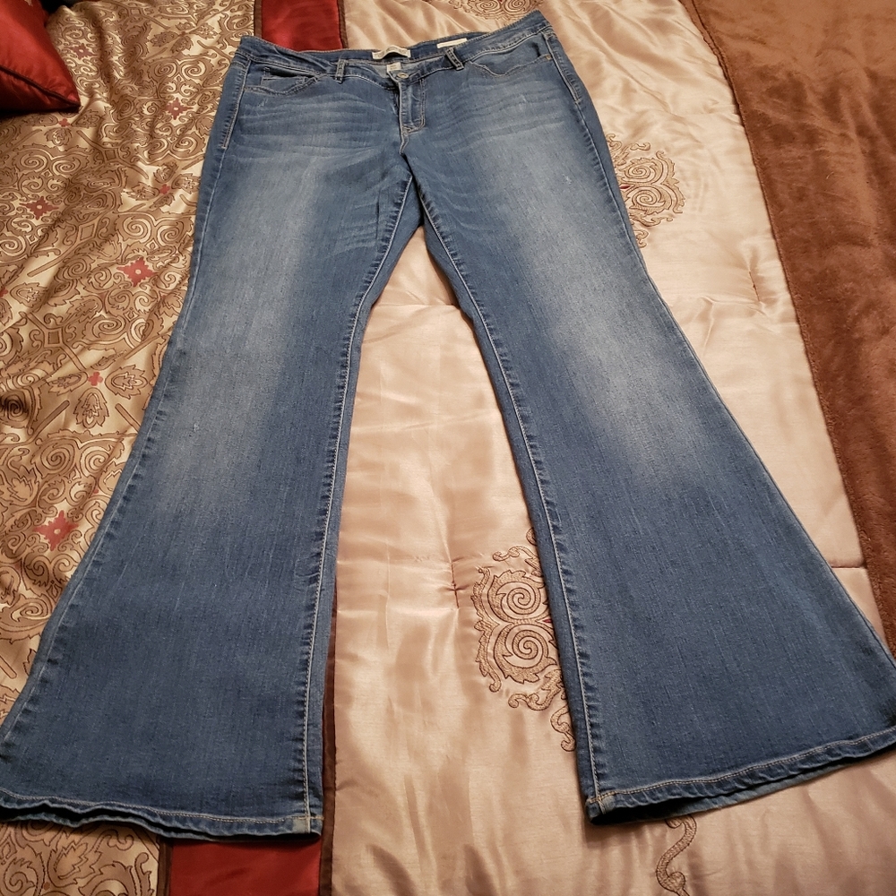Vintage America brand skinny flare jeans